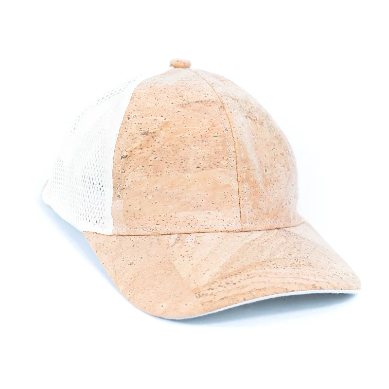 Cork Baseball Cap with Breathable Mesh L-1076