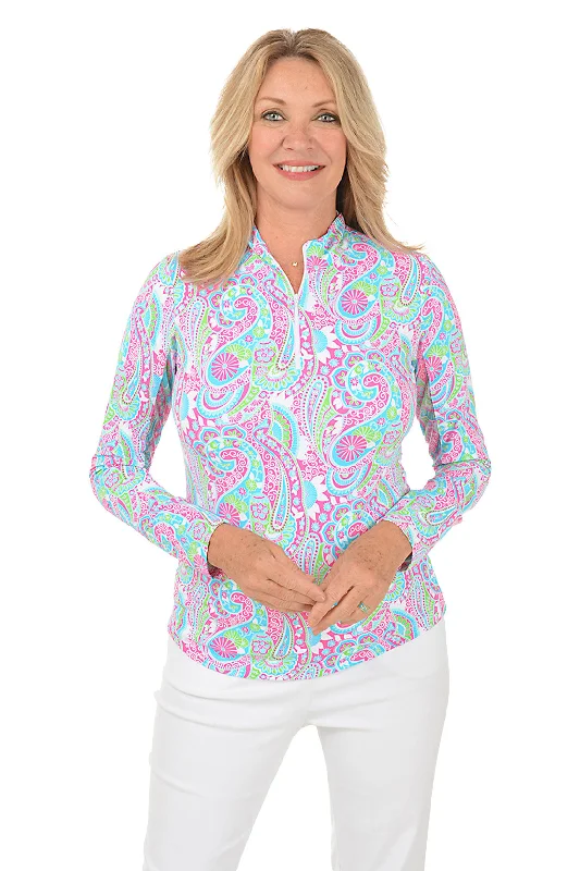 Pink Gloria Paisley UPF50+ Sun Shirt