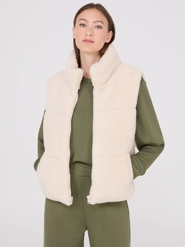 High Collar Sherpa Vest