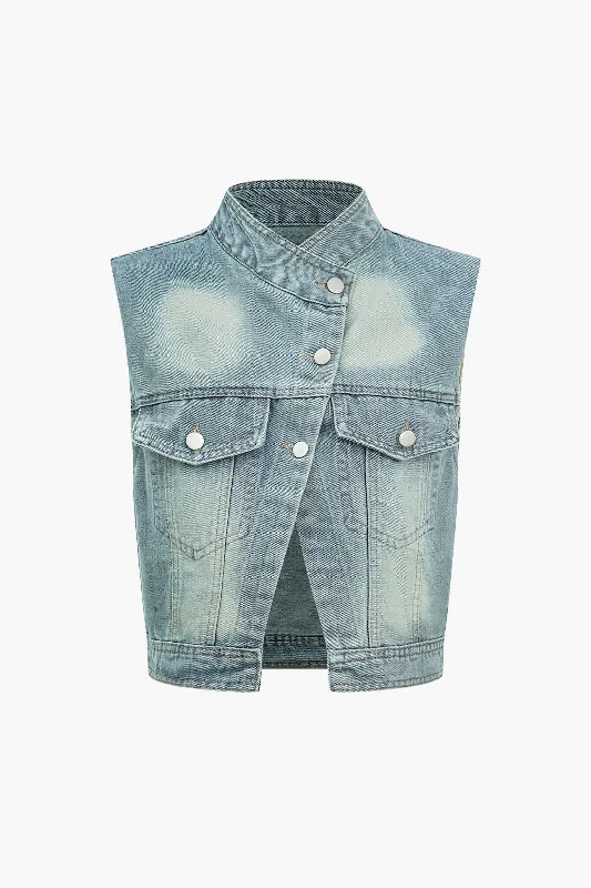 Faded Denim Vest