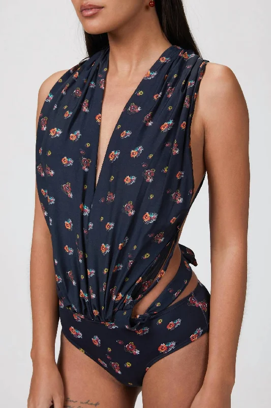 Scarf One Piece In Floral Bouquet