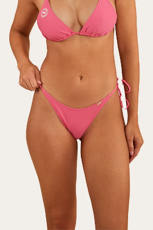 Signature Bull Womens Tie Side Bikini Bottom - Melon