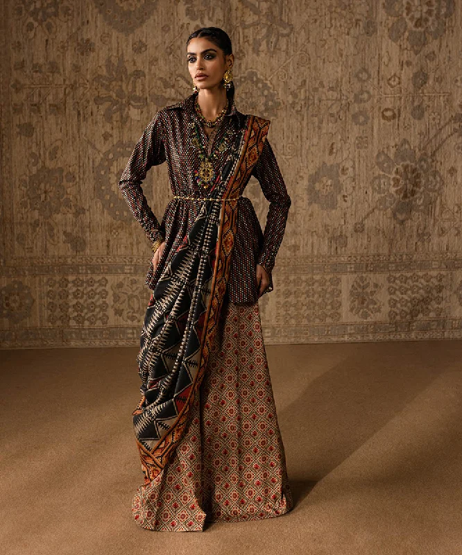 3 Piece - Printed Cotton Jacquard Suit