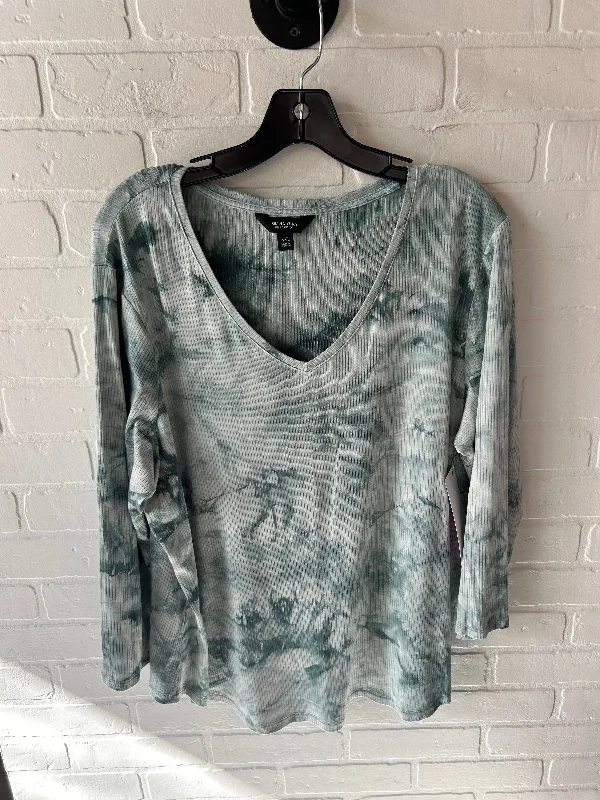 Top Long Sleeve By Simply Vera In Green, Size: Xxl