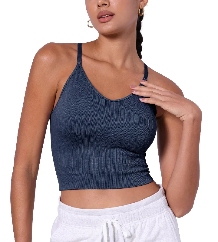 Seamless Criss Cross Sprots Bra with Removable Pads